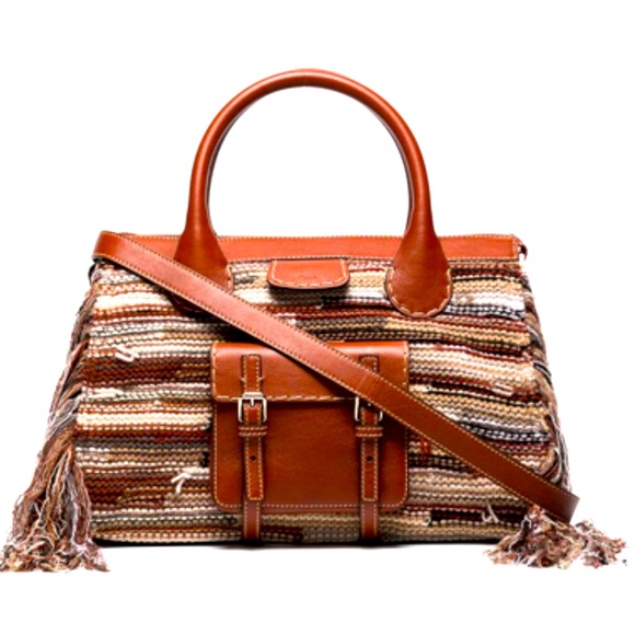 NWT Chloe Authentic Cashmere/Calfskin Large Multicolor Bag - Picture 14 of 16